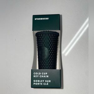 Starbucks Studded Matte Hunter Dark Green Tumbler Ornament Keychain